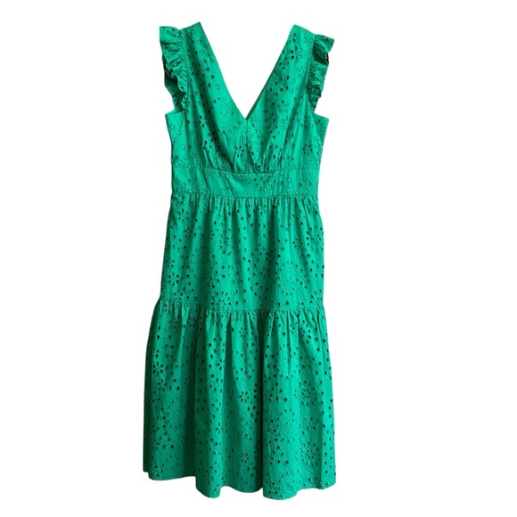 maggy london cotton eyelet tiered midi dress Nordstrom Maggy London Cotton Eyelet Tiered Midi Dress Deep Mint at  Nordstrom,